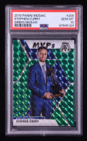 Stephen Curry 2019-20 Panini Mosaic Mosaic Green #299 (PSA 10) at PristineAuction.com