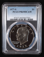 1977-S Eisenhower Silver Dollar - Deep Cameo Proof (PCGS PR69DCAM) at PristineAuction.com