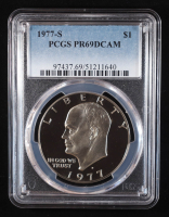 1977-S Eisenhower Silver Dollar - Deep Cameo Proof (PCGS PR69DCAM) at PristineAuction.com