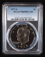 1977-S Eisenhower Silver Dollar - Deep Cameo Proof (PCGS PR69DCAM) at PristineAuction.com