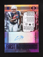 Damien Harris 2019 Panini Illusions Trophy Collection Purple #106 Jersey Autograph #1/1 RC at PristineAuction.com