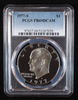 1977-S Eisenhower Silver Dollar - Deep Cameo Proof (PCGS PR69DCAM) at PristineAuction.com