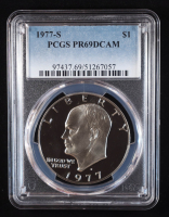 1977-S Eisenhower Silver Dollar - Deep Cameo Proof (PCGS PR69DCAM) at PristineAuction.com