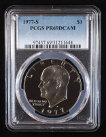 1977-S Eisenhower Silver Dollar - Deep Cameo Proof (PCGS PR69DCAM) at PristineAuction.com