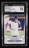 Shohei Ohtani 2018 Leaf Ohtani Draft Stars #ST01 RC (CGC 10) at PristineAuction.com