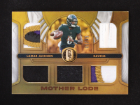 Lamar Jackson 2024 Panini Gold Standard Mother Lode White Gold #2 #01/49 at PristineAuction.com
