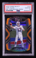 Josh Allen 2020 Select Prizm Orange Die Cut #222 (PSA 10) at PristineAuction.com
