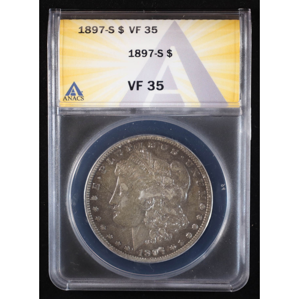 1897-S Morgan Silver Dollar (ANACS VF35) at PristineAuction.com
