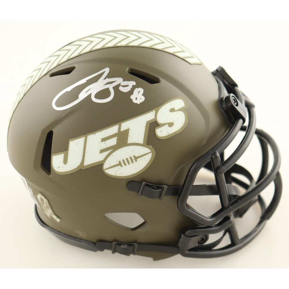 Le'Veon Bell Signed Jets Salute to Service Alternate Speed Mini Helmet (Beckett) at PristineAuction.com