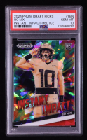 Bo Nix 2024 Prizm Draft Picks Instant Impact Red Ice #II-BN RC (PSA 10) at PristineAuction.com