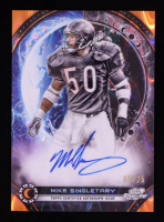 Mike Singletary 2024 Topps Cosmic Chrome Equinox Autographs Orange Galactic Refractors #EQAMS #08/25 at PristineAuction.com