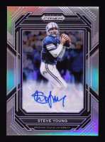 Steve Young 2023 Panini Prizm Draft Picks Prizms Silver Autographs #89 at PristineAuction.com