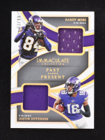 Randy Moss / Justin Jefferson 2022 Immaculate Collection Past and Present Materials #1 #02/99 at PristineAuction.com