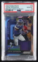 Justin Jefferson 2020 Panini Prizm Premier Jerseys #10 RC (PSA 10) at PristineAuction.com