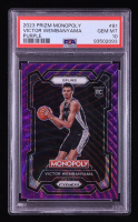 Victor Wembanyama 2023-24 Panini Prizm Monopoly Purple #81 RC (PSA 10) at PristineAuction.com