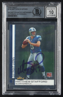 Matthew Stafford Signed 2009 Finest #100 RC (BGS) at PristineAuction.com