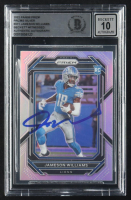 Jameson Williams Signed 2022 Panini Prizm Silver Prizms #311 RC (BGS | Auto Grade 10) at PristineAuction.com