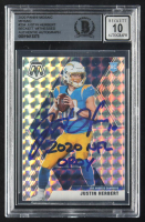 Justin Herbert Signed 2020 Panini Mosaic Mosaic #204 RC Inscribed "2020 NFL OROY" (BGS | Auto Grade 10) at PristineAuction.com