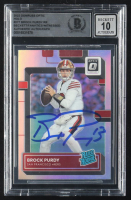 Brock Purdy Signed 2022 Donruss Optic Holo #277 RR RC (BGS | Auto Grade 10) at PristineAuction.com
