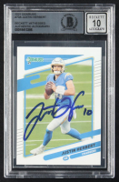Justin Herbert Signed 2021 Donruss #70A (BGS | Auto Grade 10) at PristineAuction.com