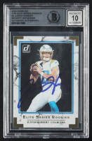 Justin Herbert Signed 2020 Donruss The Elite Series Rookies #3 RC (BGS | Auto Grade 10) at PristineAuction.com