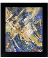 Mark Lewis Custom Framed Original Painting On Canvas #002-25 (Lewis) at PristineAuction.com