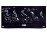 Michael Jordan Signed Bulls LE "Kiss the Rim" 18x36 Photo (UDA) at PristineAuction.com