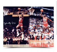 Michael Jordan & Julius Erving Signed LE 16x20 Photo (UDA) at PristineAuction.com