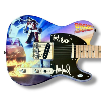 Huey Lewis Signed Custom "Back to the Future" Telecaster Style Guitar Inscribed "Get Back" (JSA) at PristineAuction.com