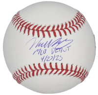 Nick Kurtz Signed OML Baseball Inscribed "MLB Debut 4.3.25" (Fanatics & MLB) at PristineAuction.com