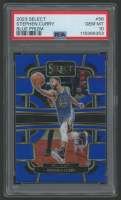 Stephen Curry 2023 Select Blue Prizm #56 (PSA 10) at PristineAuction.com