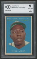 Hank Aaron 1961 Topps MVP #484 (BCCG 9) at PristineAuction.com
