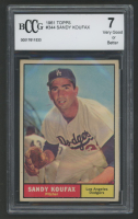 Sandy Koufax 1961 Topps #344 (BCCG 7) at PristineAuction.com