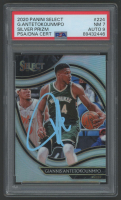 Giannis Antetokounmpo Signed 2020 Select Silver Prizm #224 (PSA 7 | Autograph Graded 9) at PristineAuction.com