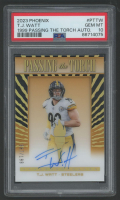 TJ Watt 2023 Phoenix 1999 Passing Torch Autographs #PTTW #97/199 (PSA 10) at PristineAuction.com