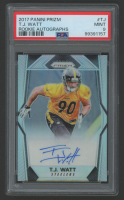 TJ Watt 2017 Panini Prizm Rookie Autographs #TJ (PSA 9) at PristineAuction.com
