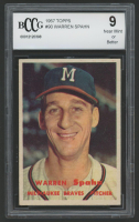 Warren Spahn 1957 Topps #90 (BCCG 9) at PristineAuction.com