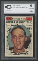 Warren Spahn 1961 Topps #589 AS (BCCG 9) at PristineAuction.com