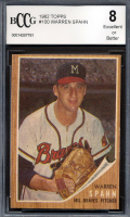 Warren Spahn 1962 Topps #100 (BCCG 8) at PristineAuction.com