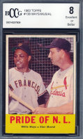 Willie Mays / Stan Musial 1963 Topps Pride of NL #138 (BCCG 8) at PristineAuction.com