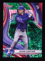 Evan Carter 2024 Bowman's Best Green Mini-Diamond Refractors #66 RC #56/99 at PristineAuction.com