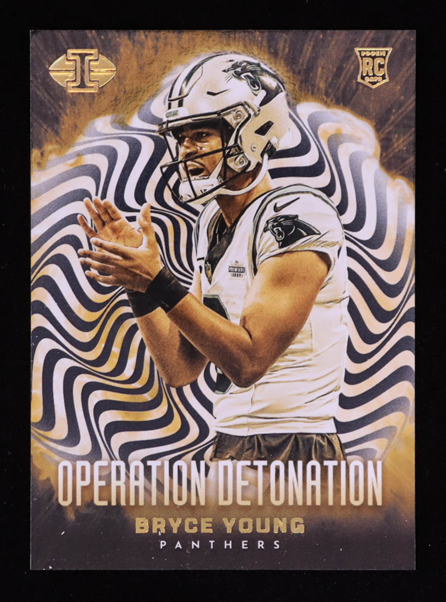 Bryce Young 2023 Panini Illusions Operation Detonation Black #18 RC #15/50 at PristineAuction.com Bryce Young 2023 Panini Illusions Operation Detonation Black #18 RC #15/50 at PristineAuction.com