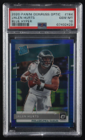 Jalen Hurts 2020 Donruss Optic Blue Hyper #164 RR RC (PSA 10) at PristineAuction.com