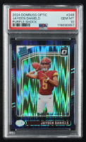 Jayden Daniels 2024 Donruss Optic Purple Shock #248 RR RC (PSA 10) at PristineAuction.com