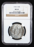 1945-S Walking Liberty Silver Half Dollar (NGC MS65) at PristineAuction.com