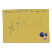 Martina Navratilova & J. G. Ballard Signed 4x6 Index Card (Beckett) at PristineAuction.com