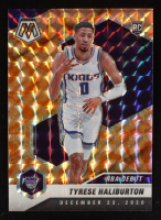 Tyrese Haliburton 2020-21 Panini Mosaic Mosaic Reactive Orange #264 RC at PristineAuction.com