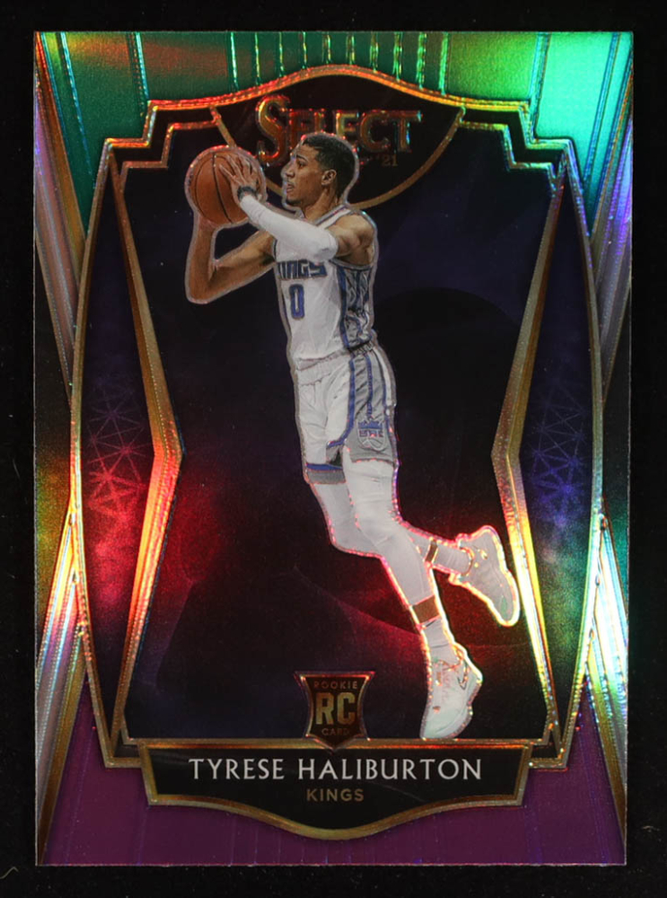 Tyrese Haliburton 2020-21 Select Prizms Green White Purple #189 RC