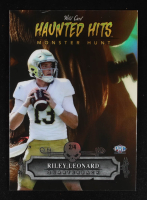 Riley Leonard 2024 Wild Card Haunted Hits Monster Hunt Yellow Frankenstein #HHFRL RC #2/4 at PristineAuction.com