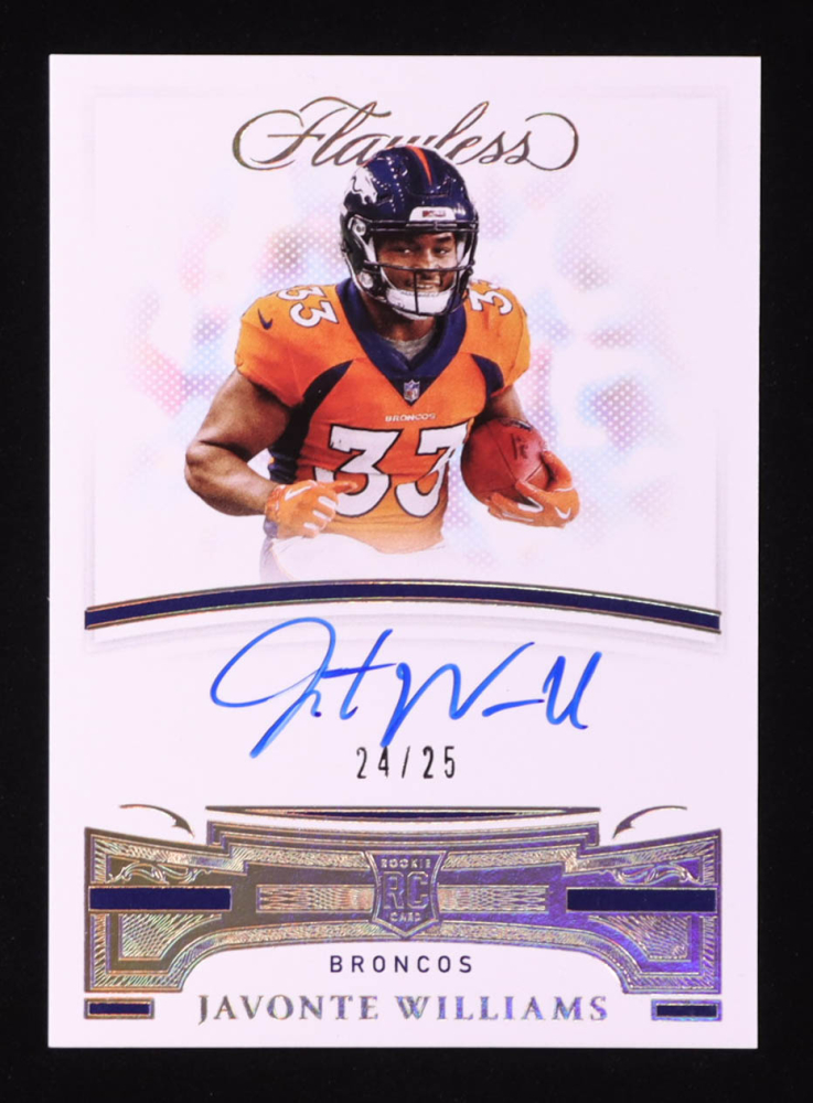 Javonte Williams 2021 Panini Flawless Flawless Rookie Signatures #12 #24/25 RC